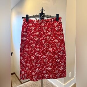 Caslon Floral Red Skirt (Nordstrom brand size 2p)